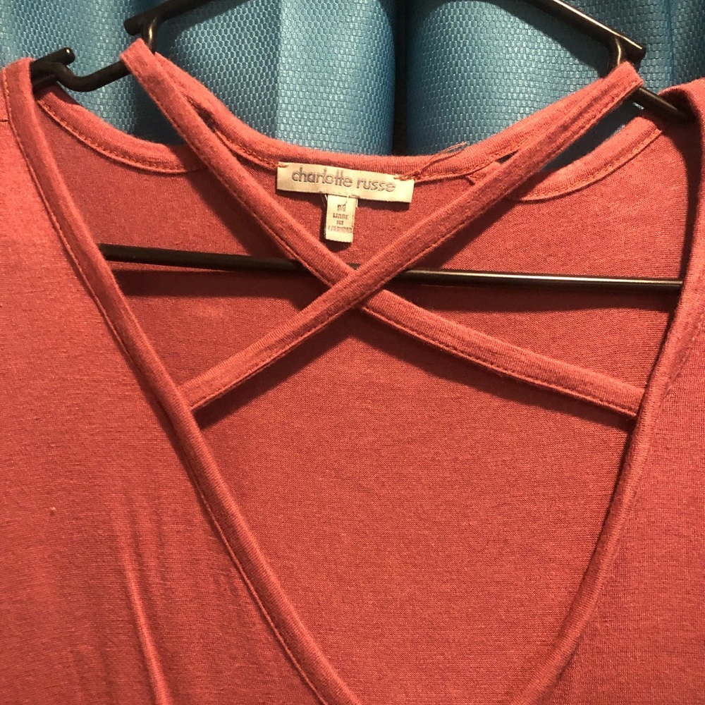Strappy v-Neck Top - Picture 1 of 3